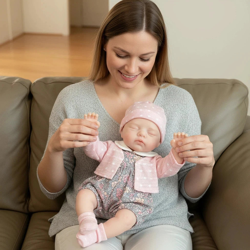 Emma Grace 12-inch All-Silicone Rebirth Doll - Washable and Possible Simulation Baby Toy