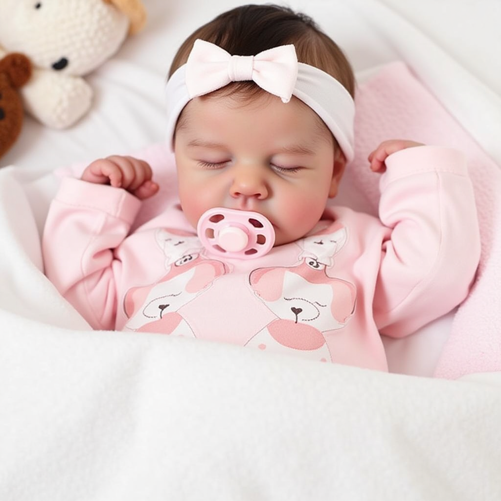 [New] 20" Cute Realistic Handmade Sleeping Girl Reborn Baby Doll Corina,Play with Children