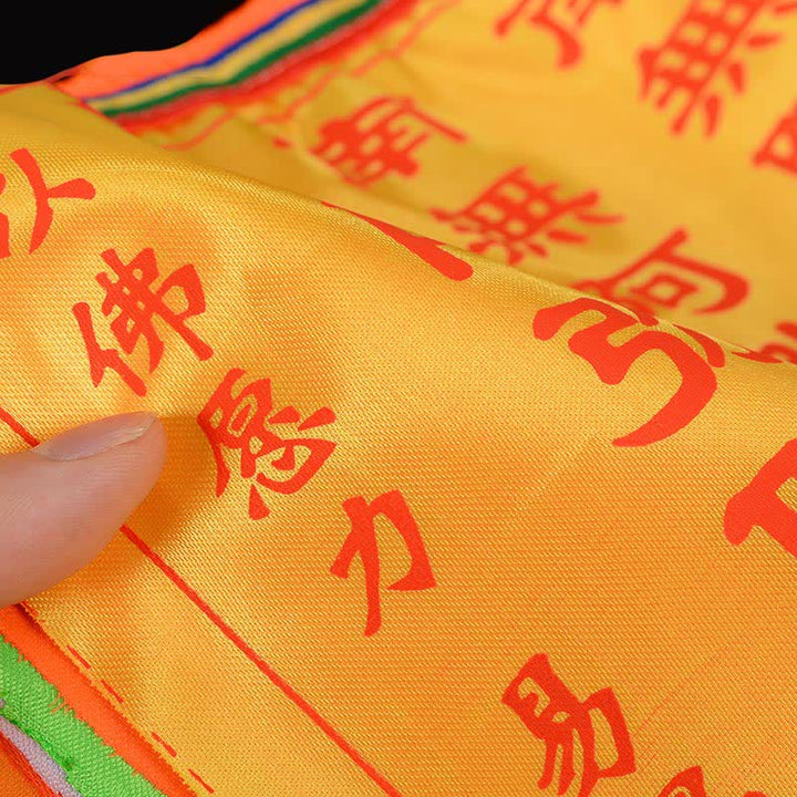 Buddha Stones Tibetan 7 Colors Windhorse Letter Auspicious Lotus Outdoor 21 Pcs Prayer Flag