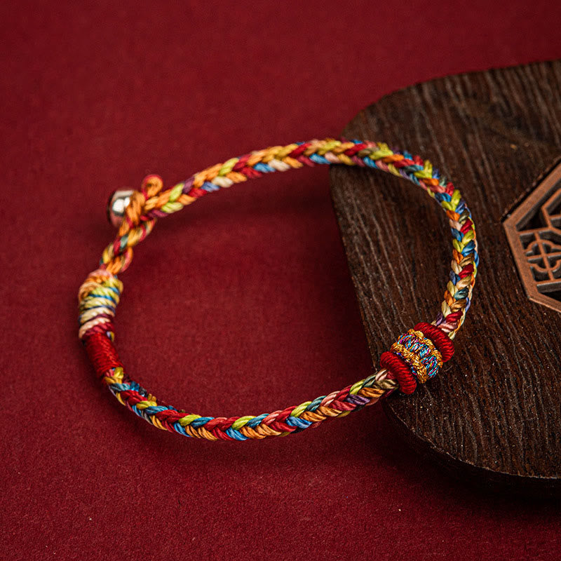 BWOOOH Handmade Dragon Boat Festival Luck Colorful Rope Child Adult Bracelet