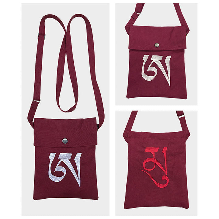BWOOOH Handmade OM Mantra Embroidered Spiritual Mind Prac