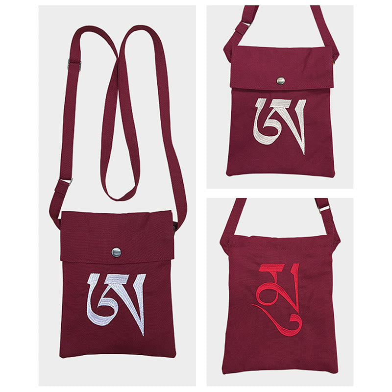 BWOOOH Handmade OM Mantra Embroidered Spiritual Mind Prac