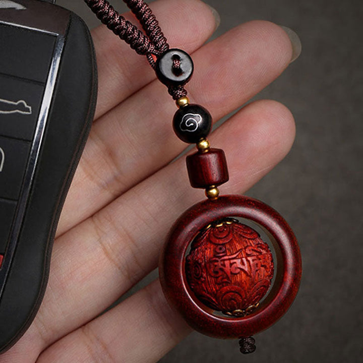 BWOOOH Tibetan Small Leaf Red Sandalwood Ebony Luck Prote