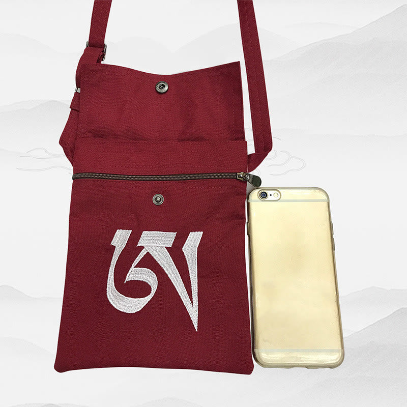 BWOOOH Handmade OM Mantra Embroidered Spiritual Mind Prac