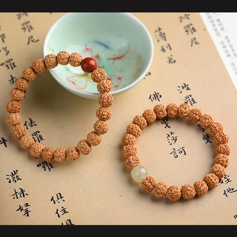 BWOOOH Tibet Rudraksha Bodhi Seed Wealth Auspiciousness Bracelet | spiritual healing bracelet