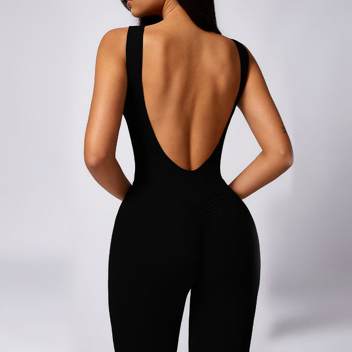 BWOOOH printed yoga pants - Women Casual Sleeveless Jumpsuit Flare P