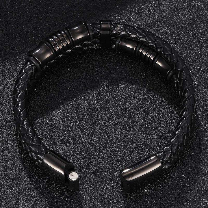 BWOOOH Layered Leather Weave Fortune Bracelet