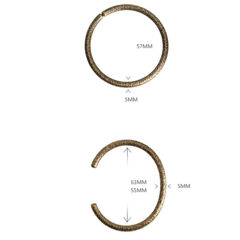 BWOOOH Rustic Design Copper Balance Adjustable Cuff Bracelet