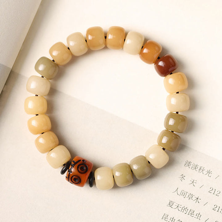 BWOOOH Natural Bodhi Seed The Lord of the Corpse Forest Om Mani Padme Hum Wisdom Bracelet