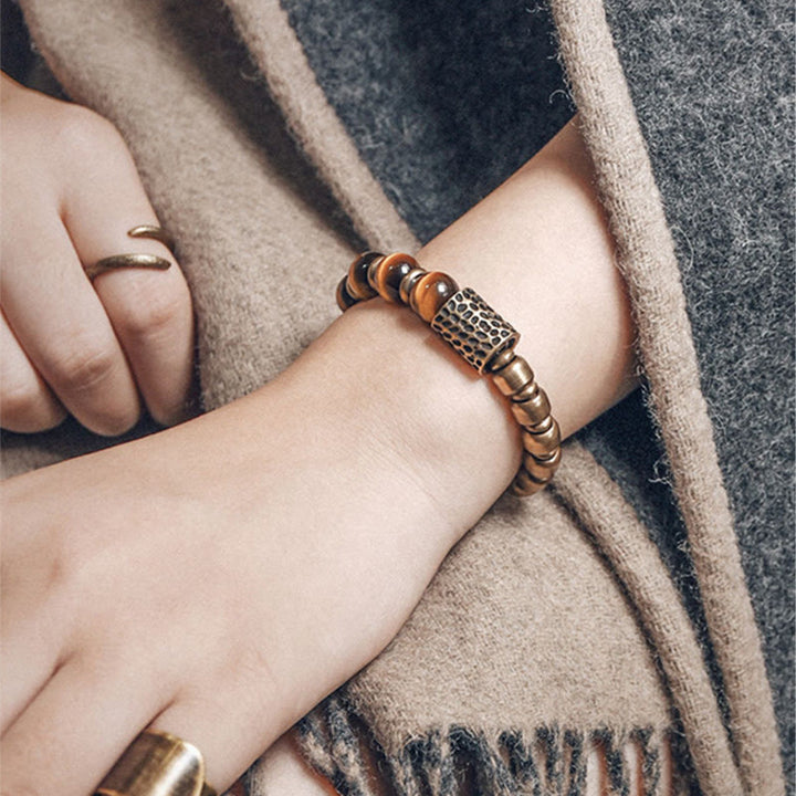 BWOOOH Tiger Eye Stone Copper Protection Bracelet