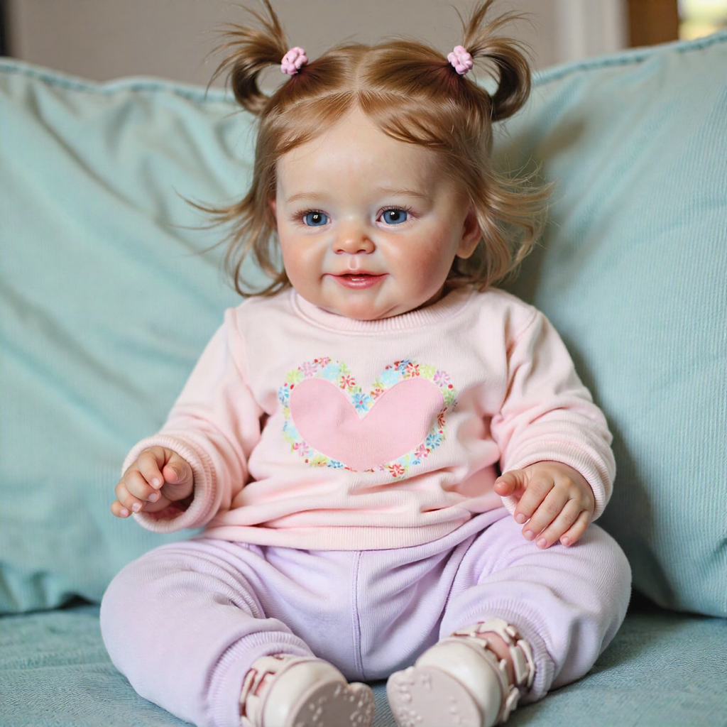 [New Series] 20" Handmade Reborn Baby Open Eyes Doll Girl Kelow with Heartbeat & Coos