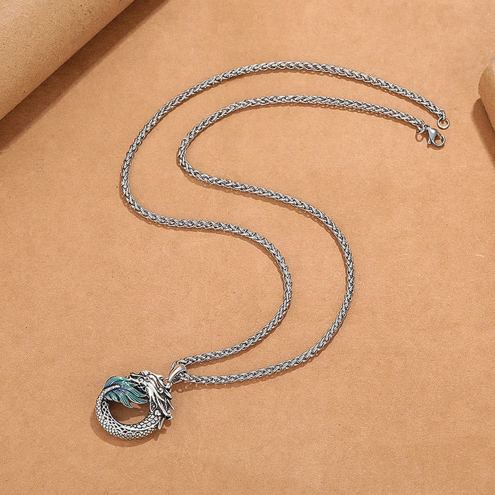 BWOOOH Tibetan Copper Dragon Strength Necklace