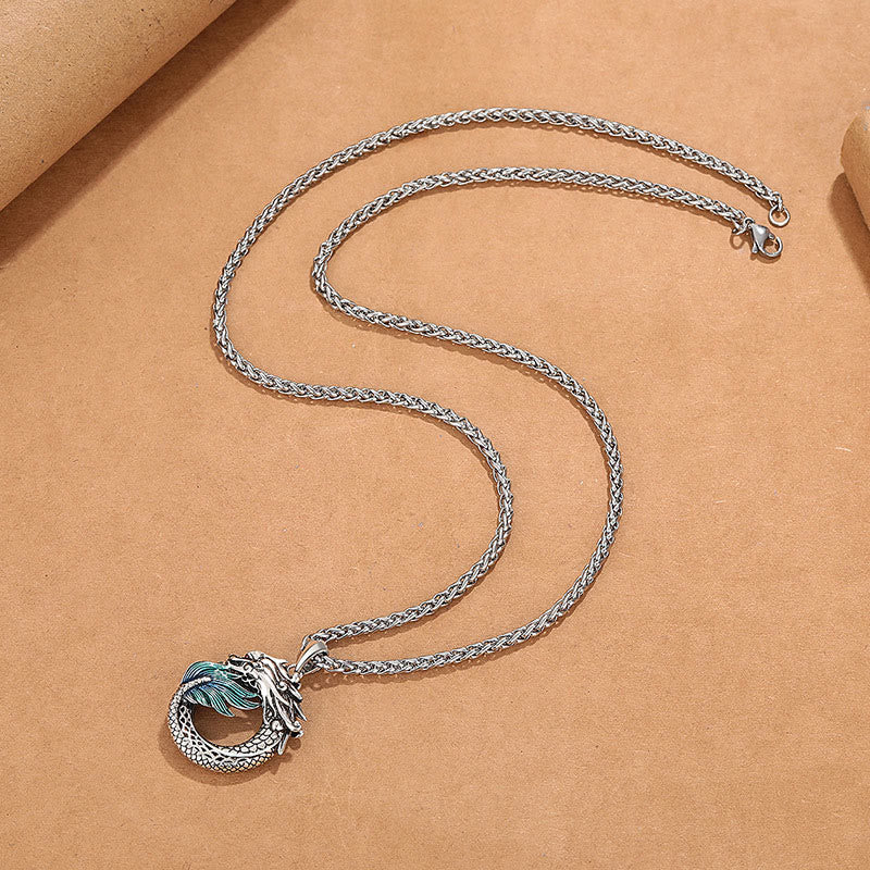 BWOOOH Tibetan Copper Dragon Strength Necklace