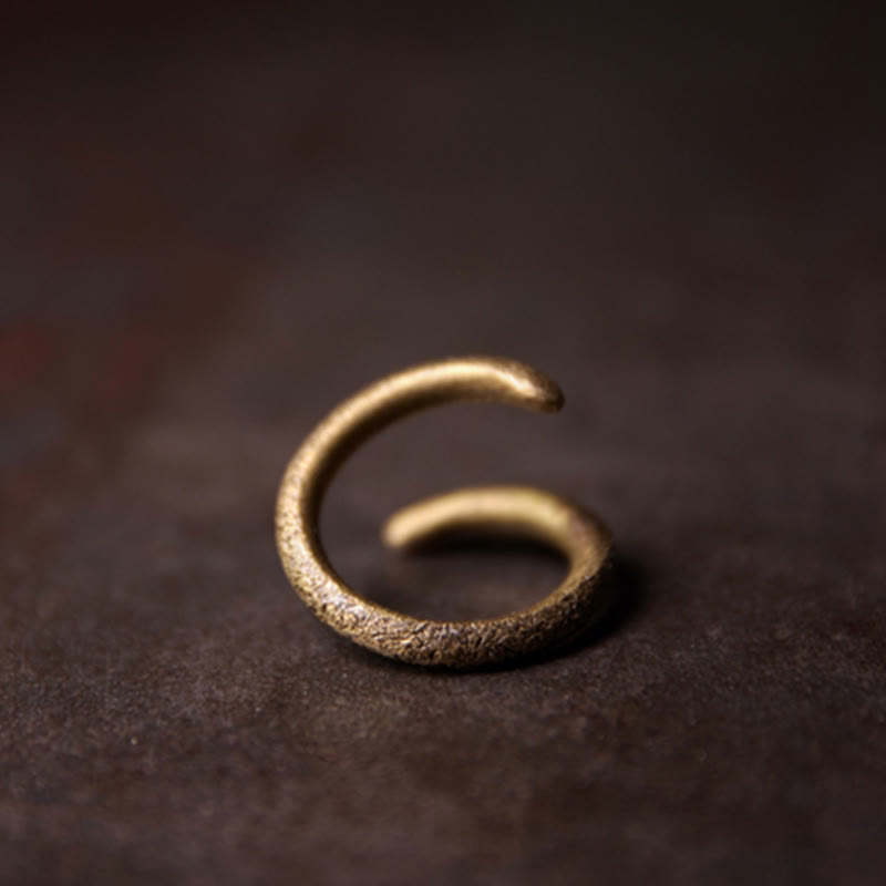 BWOOOH Simple Design Copper Luck Adjustable Ring
