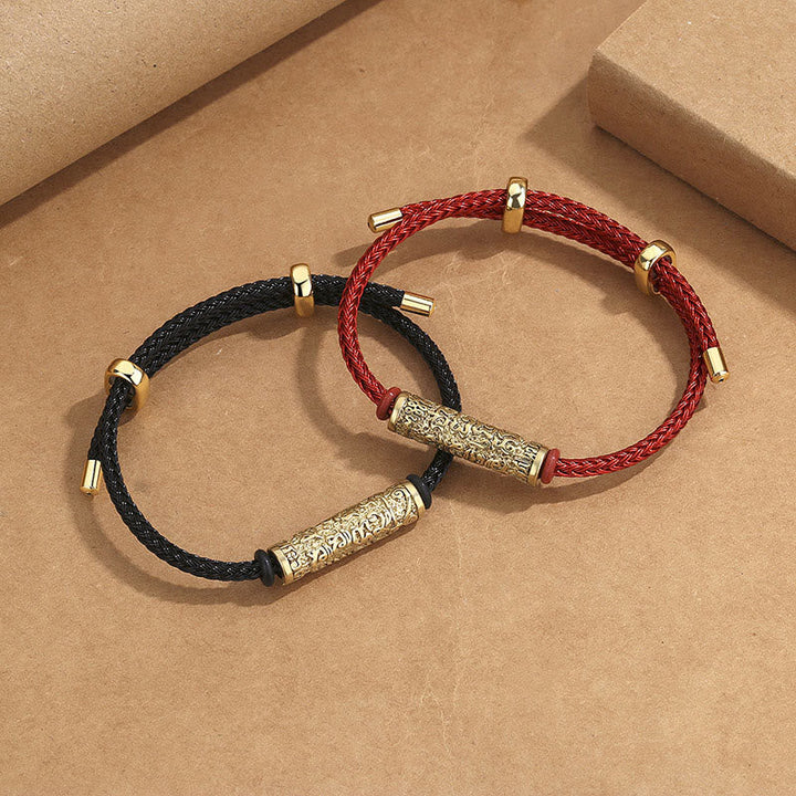 BWOOOH Tibet Handmade Tai Sui Rope Protection Strength Braided Bracelet | spiritual healing bracelet