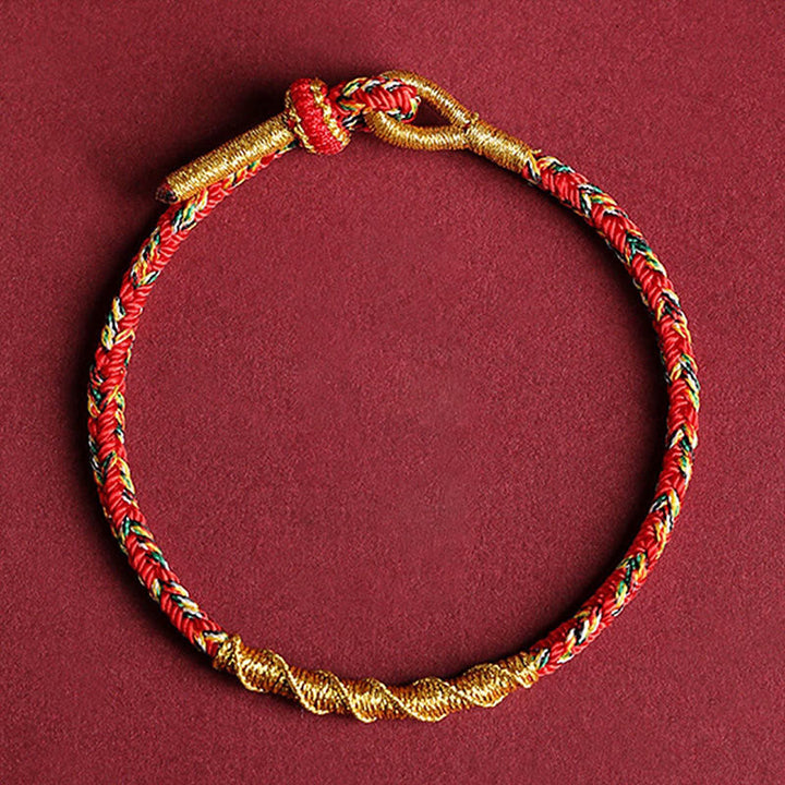 BWOOOH Handmade Chinese Zodiac Natal Buddha Protection Strength Braided String Bracelet