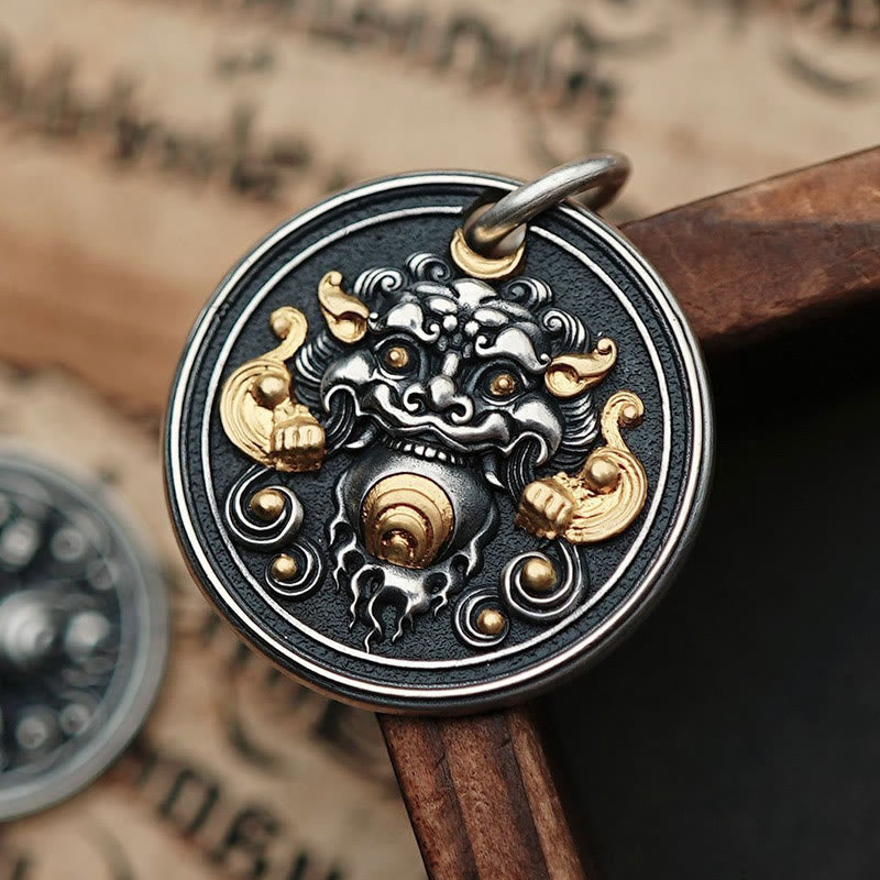 BWOOOH Tibetan Kirtimukha Amulet Healing Necklace Pendant