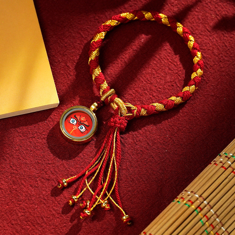 BWOOOH Handmade Tibetan Five God Of Wealth Dragon Scale Rope Luck Braid Bracelet