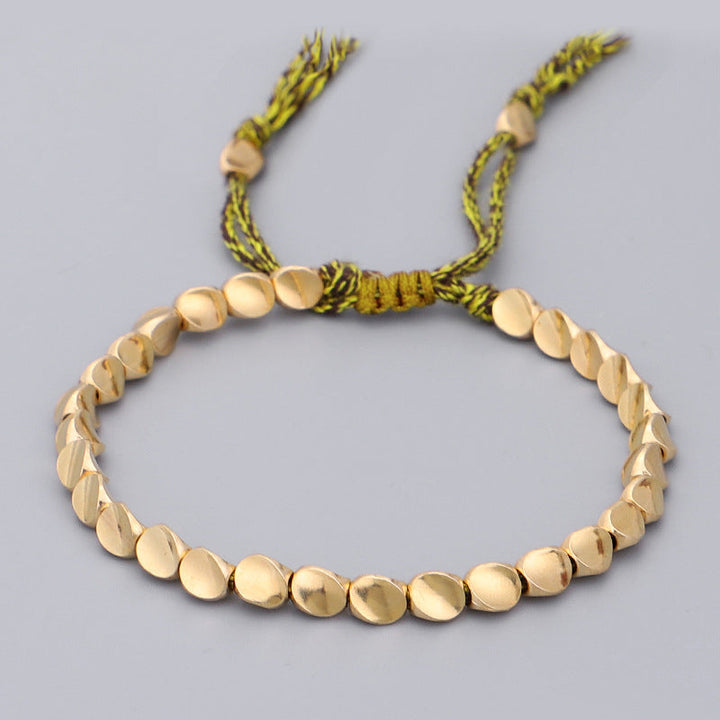 BWOOOH Tibetan Copper Beads Healing Luck Bracelet