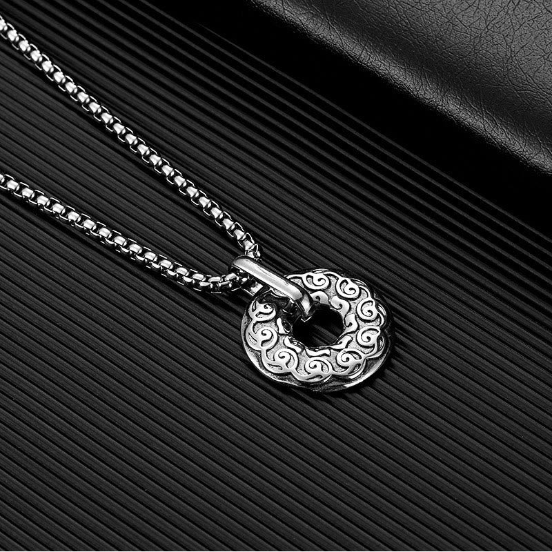 BWOOOH Tibetan Om Mani Padme Hum Peace Buckle Creativity Necklace Pendant