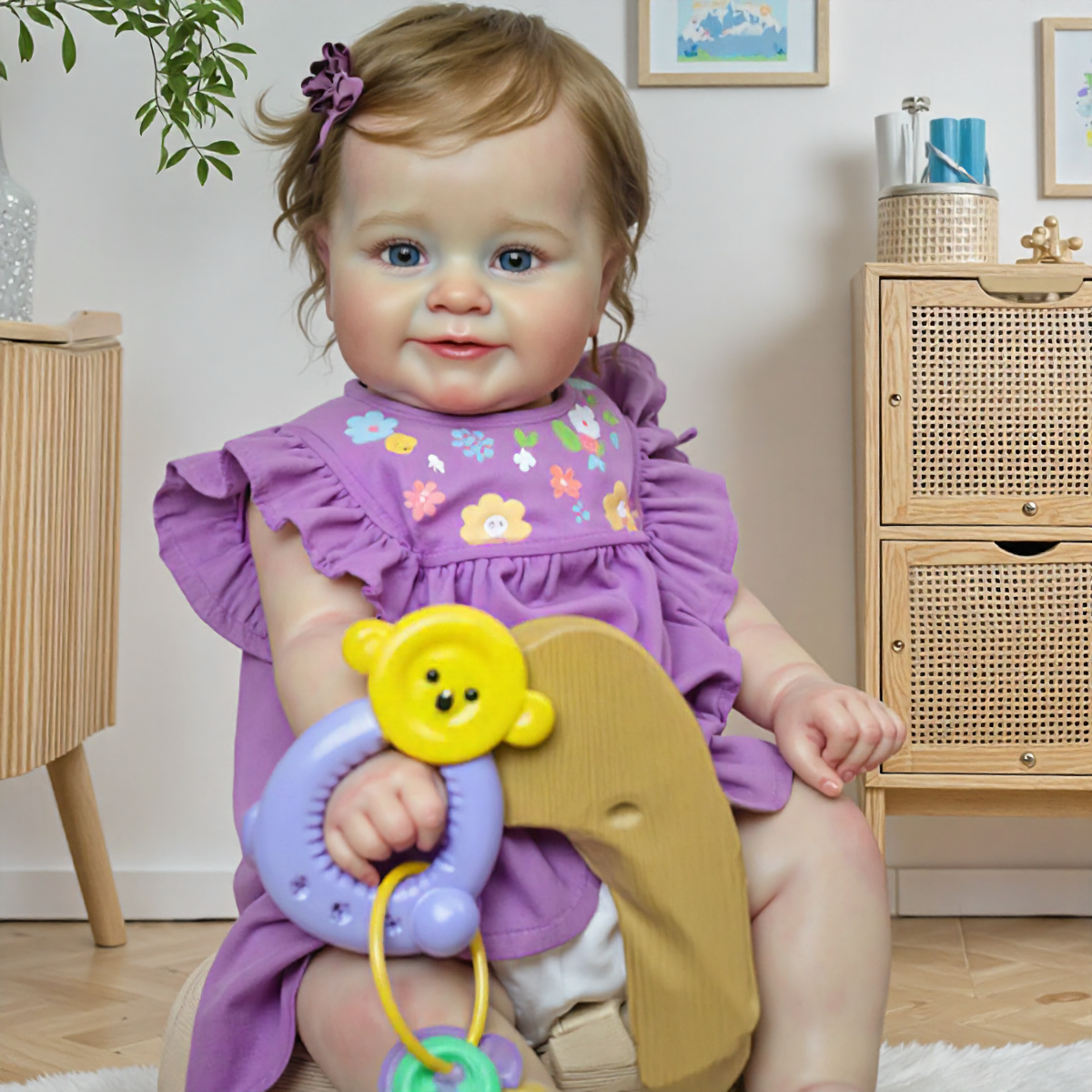 [3-7 Days Delivery][New] 20'' Realistic and Lifelike Reborn Baby Girl Eleker with Heartbeat & Coos