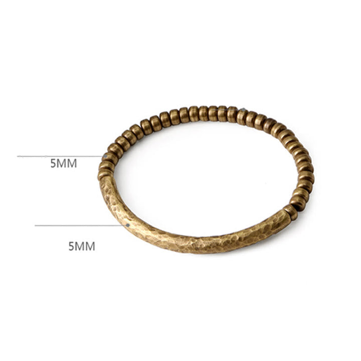 BWOOOH Simple Design Copper Brass Bead Luck Wealth Bracelet