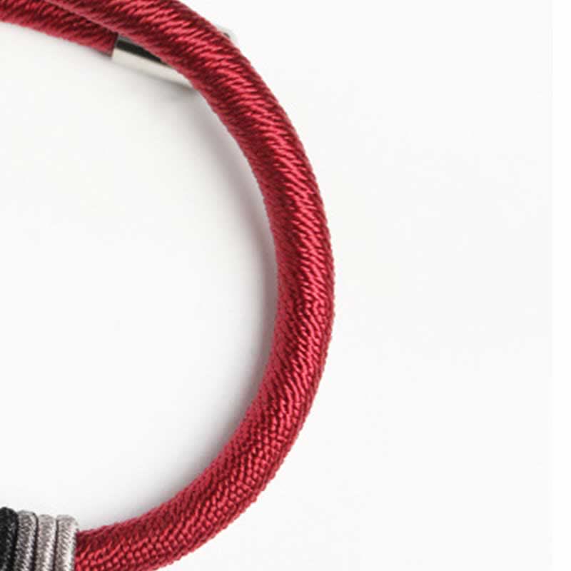 BWOOOH 925 Sterling Silver Om Mani Padme Hum Peace Red String Bracelet