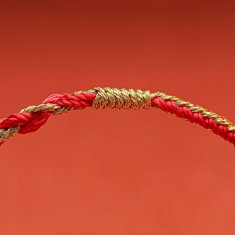 BWOOOH Handmade Chinese Zodiac Rabbit Rooster Rat Horse Dragon Protection Braid String Bracelet