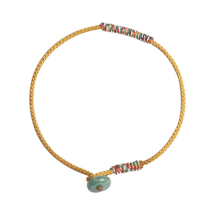 BWOOOH Tibetan Handmade Green Aventurine Luck Protection Braided Rope Bracelet