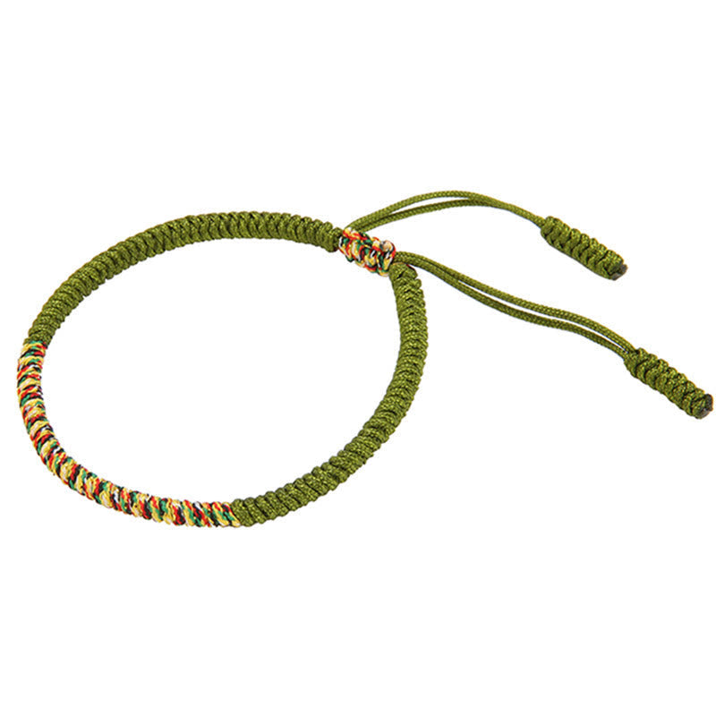 BWOOOH Tibetan Handmade Multicolor King Kong Knot Luck Strength Braided Bracelet  -  natural stone Tibetan bracelet for spir...