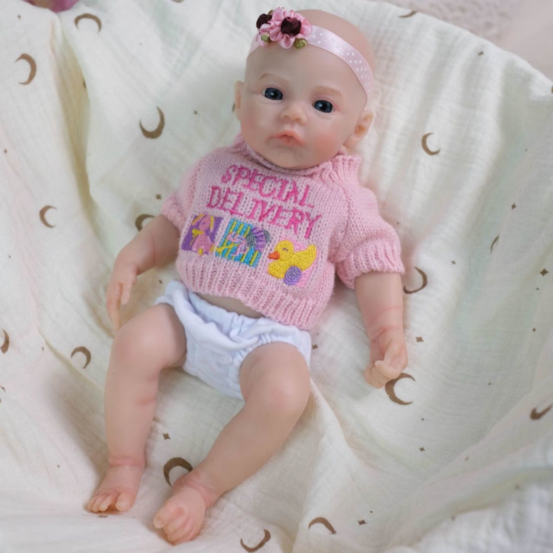 Chloe 12-inch Silicone Realistic Rebirth Doll, Water-safe, with Stretchable Limbs and Soft Touch, a Companion Toy
