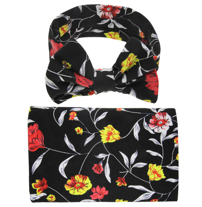 Dollreborns®Adorable baby Swaddle Blanket And Headband Set