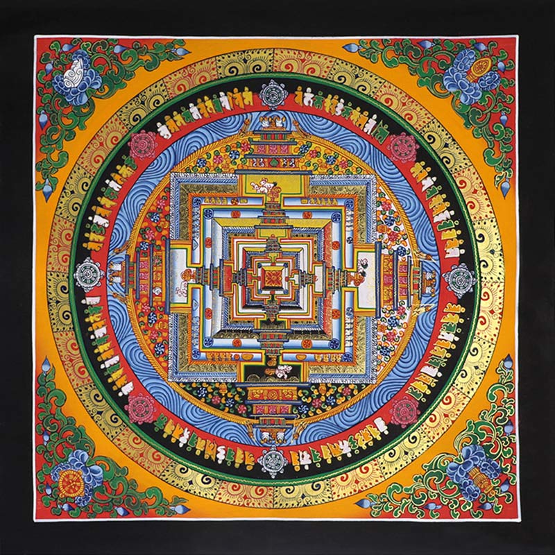 BWOOOH Tibetan Thangka Painting Blessing Handmade Decoration | natural stone spiritual home decor