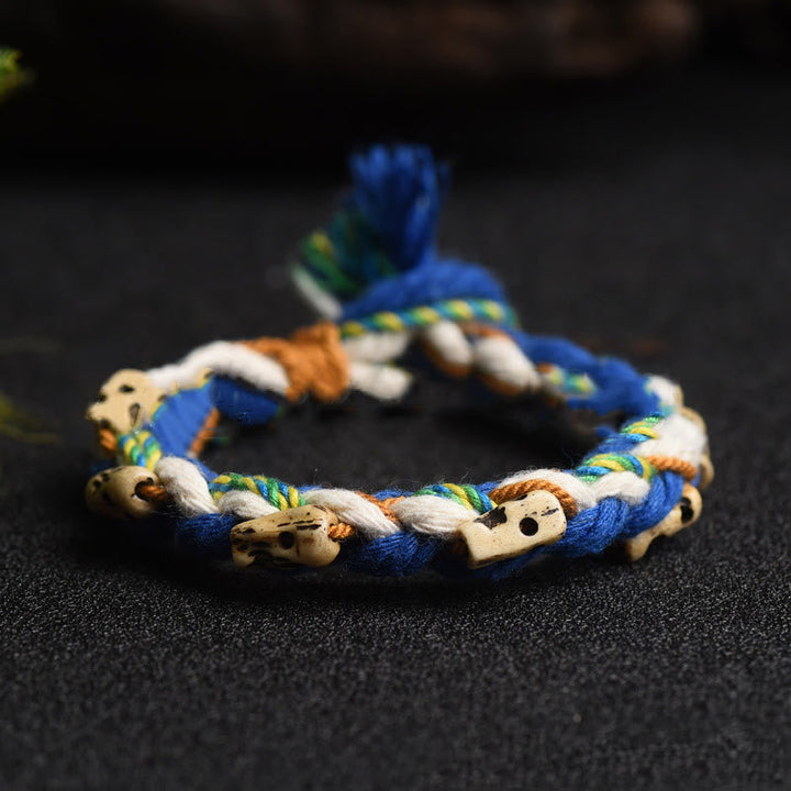 BWOOOH Tibetan Zakiram Goddess of Wealth Bead Engraved Handmade Luck Bracelet | spiritual healing bracelet