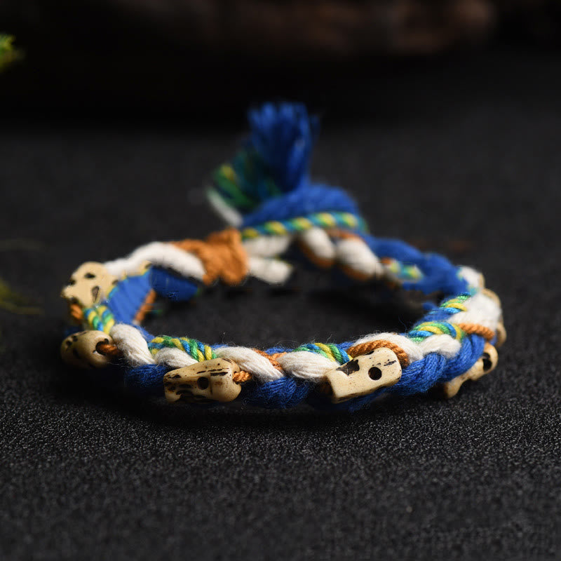 BWOOOH Tibetan Zakiram Goddess of Wealth Bead Engraved Handmade Luck Bracelet | spiritual healing bracelet