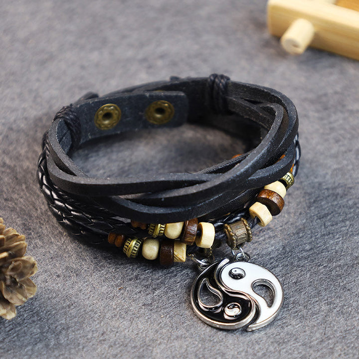 BWOOOH Yin Yang Pendant Couple Balance Bracelet