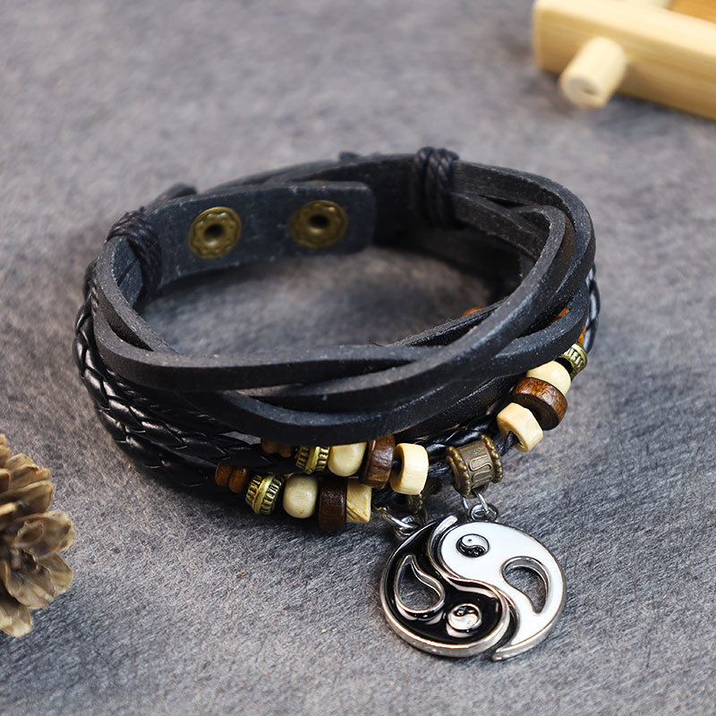 BWOOOH Yin Yang Pendant Couple Balance Bracelet