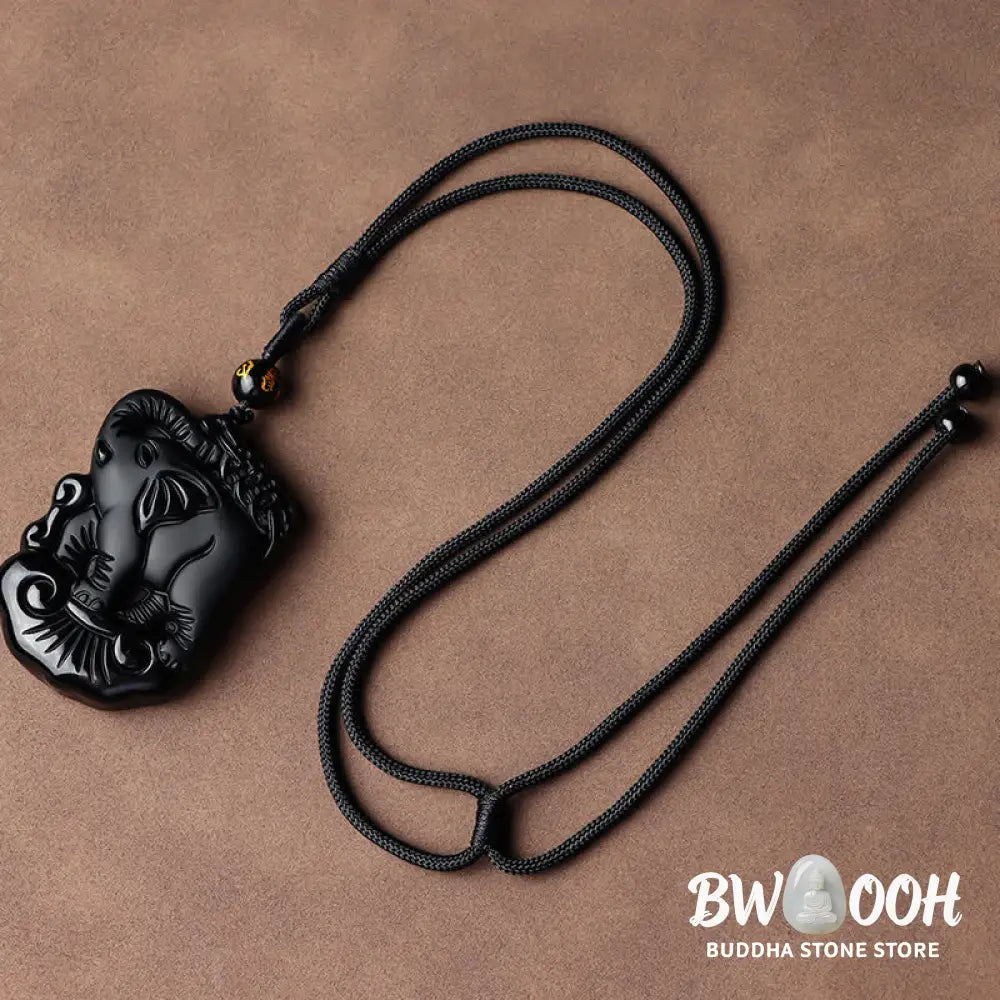 BWOOOH Black Obsidian Elephant protection necklace/keychain - View 15
