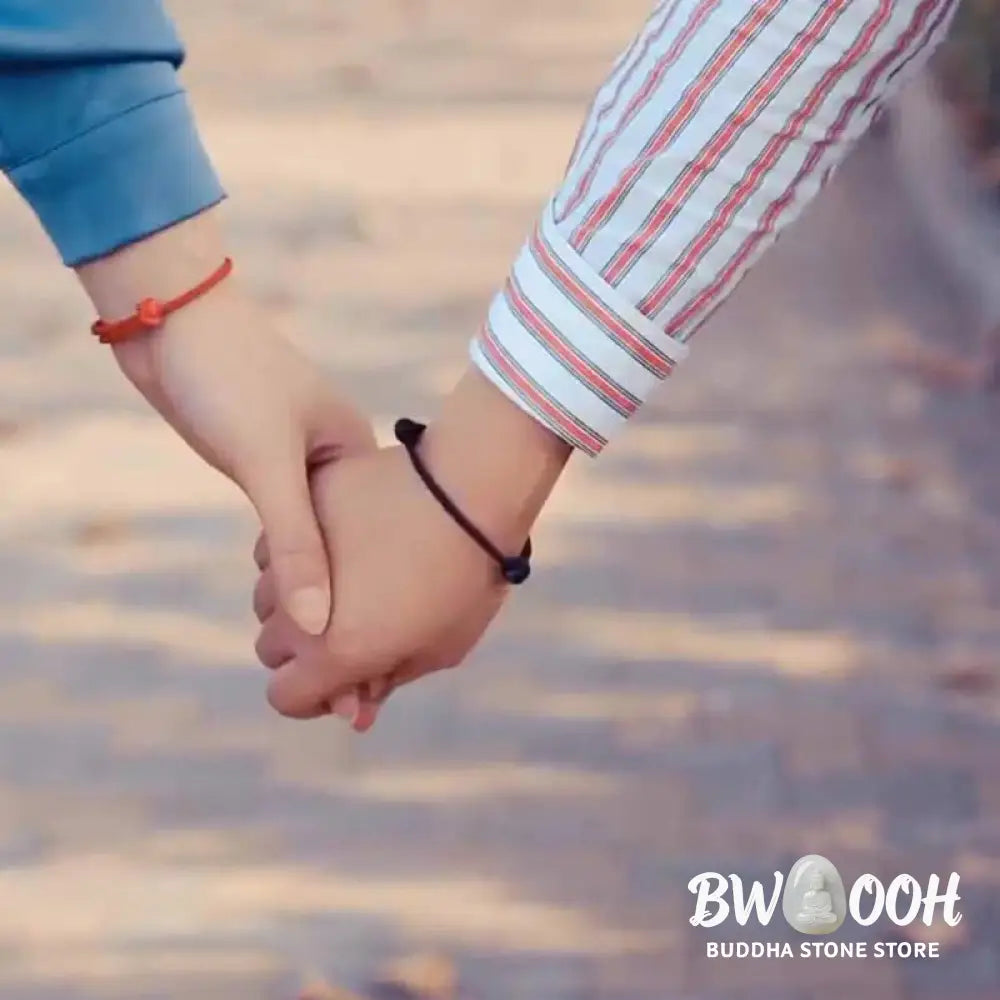BWOOOH Bring Good Luck Red String Jade Fortune Knot Braided Couple Bracelet - View 18