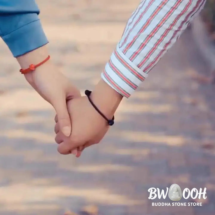 BWOOOH Bring Good Luck Red String Jade Fortune Knot Braided Couple Bracelet - View 18