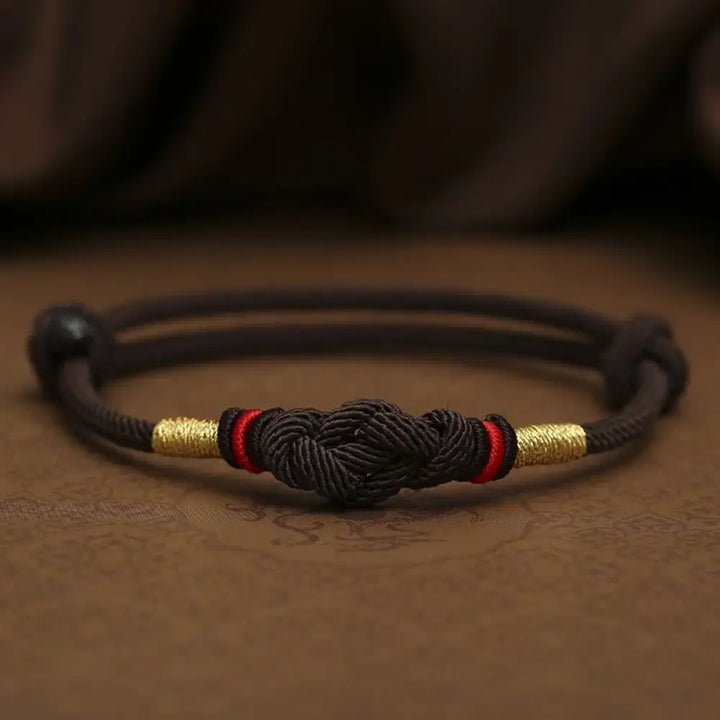 BWOOOH Bring Good Luck Red String Jade Fortune Knot Braided Couple Bracelet - View 16