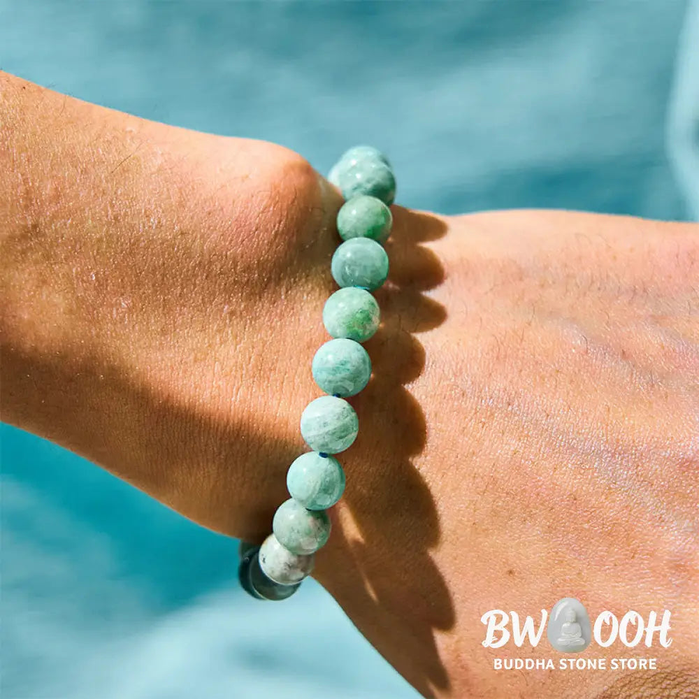 Buddha Stone Amazonite Positive Balance Bracelet - BWOOOH - Amazonite(Wrist Circumference: 14-16cm) - Bracelet