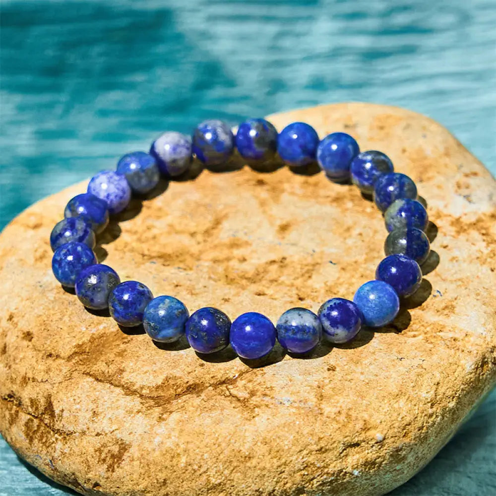 BWOOOH Lazurite Self Care Positive Bracelet — natural stone crystal healing bracelet for spiritual healing and mindful living