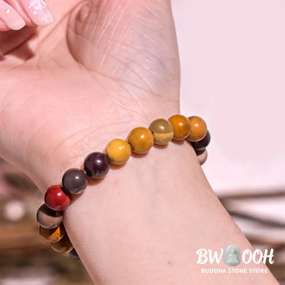 Buddha Stone Mookaite Emotional Growth Bracelet - BWOOOH - Mookaite(Wrist Circumference: 14-16cm) - Bracelet