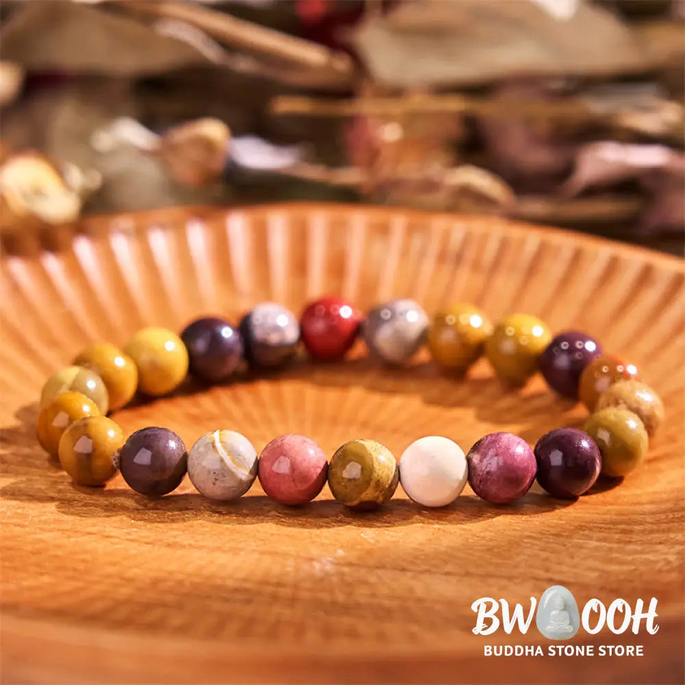 Buddha Stone Mookaite Emotional Growth Bracelet - BWOOOH - Mookaite(Wrist Circumference: 14-16cm) - Bracelet