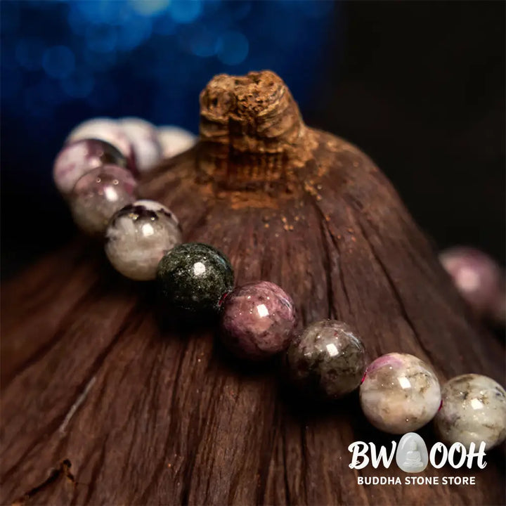 Buddha Stone Plum Blossom Tourmaline Balance Bracelet - BWOOOH - Plum Blossom Tourmaline(Wrist Circumference: 14-16cm)
