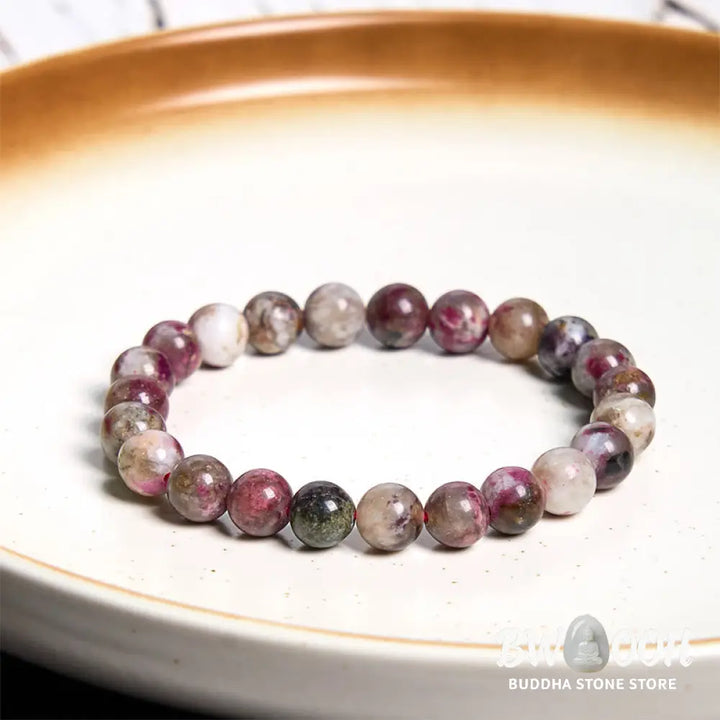 Buddha Stone Plum Blossom Tourmaline Balance Bracelet - BWOOOH - Plum Blossom Tourmaline(Wrist Circumference: 14-16cm)