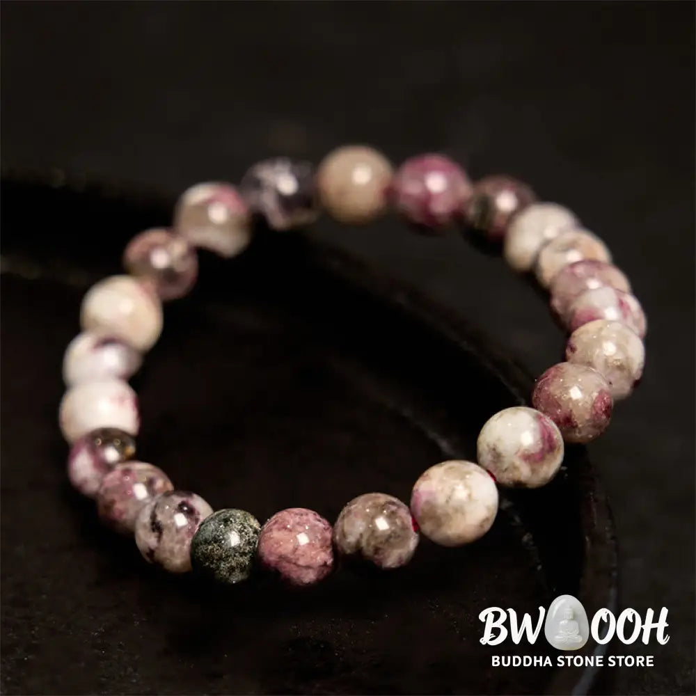Buddha Stone Plum Blossom Tourmaline Balance Bracelet - BWOOOH - Plum Blossom Tourmaline(Wrist Circumference: 14-16cm)