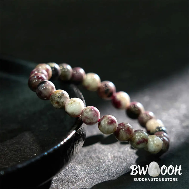 Buddha Stone Plum Blossom Tourmaline Balance Bracelet - BWOOOH - Plum Blossom Tourmaline(Wrist Circumference: 14-16cm)