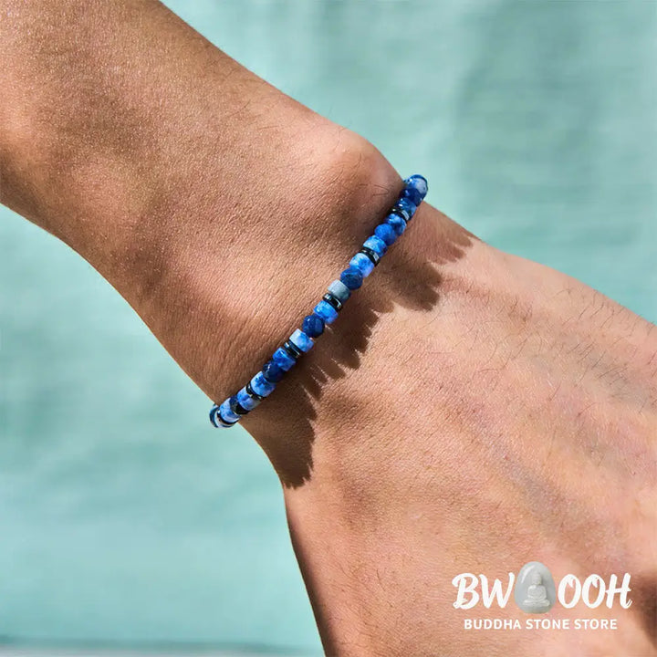 Buddha Stone Sodalite Hematite Blue Aventurine Intuition Bracelet - BWOOOH - Sodalite(Wrist Circumference 15-17cm)